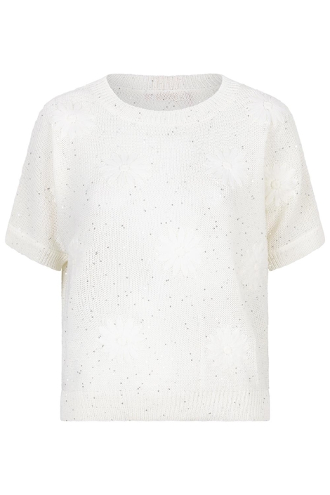 EsQualo sweater embroidery flowers